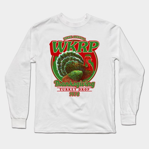 WKRP TURKEY DROP 1978 Long Sleeve T-Shirt by jandamuda99